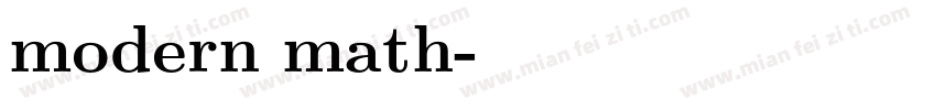 modern math字体转换